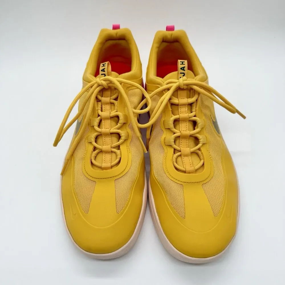 NIKE SB NYJAH Free 2 Sneaker Shoes Mens 12 Yellow Pollen Pink Lace-Up CU9220-700